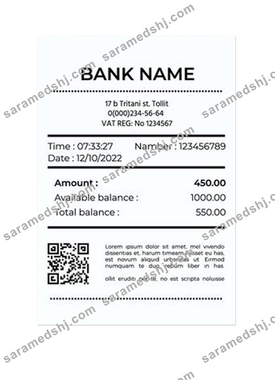 BANK receipt version 2